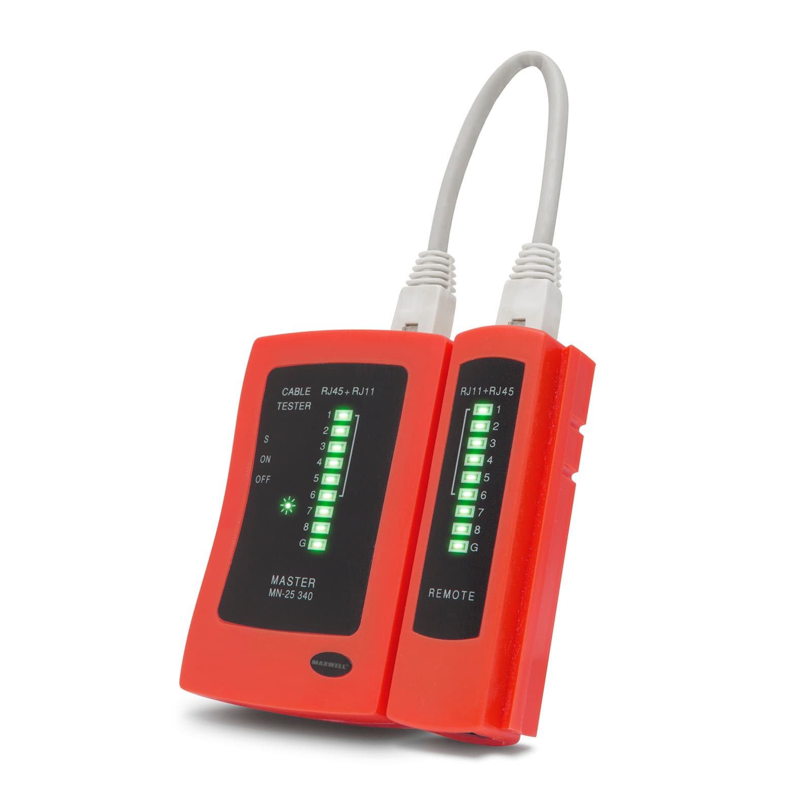 Tester cabluri Maxwell-Digital RJ45 RJ11 RJ12 — imagine 1