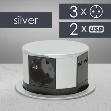 Priza incastrabila Delight 3 prize USB A+C PD 3680W