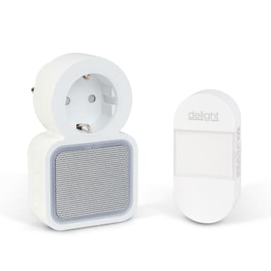 Sonerie wireless kinetica Delight cu priza integrata IP44