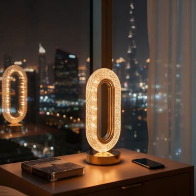 Lampa de masa Phenom auriu cu temperatura reglabila