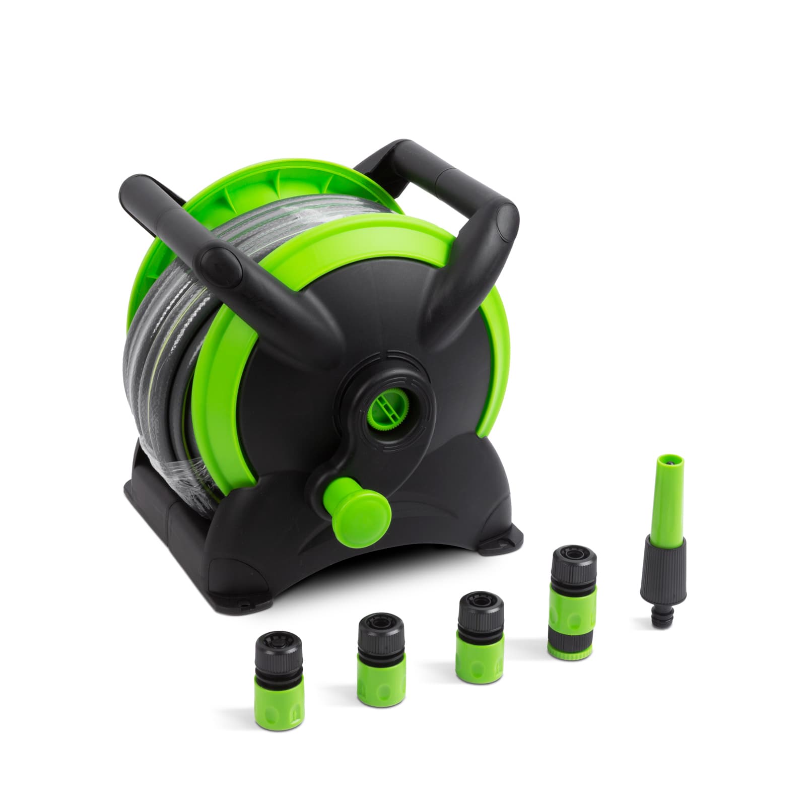Set furtun gradina Garden of Eden 15 m 1/2 inch cu tambur pistol irigare conector rapid — imagine 1