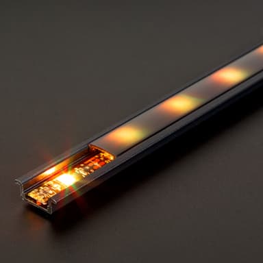 Profil LED incastrat Phenom Negru 2m