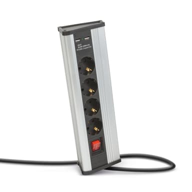 Prelungitor de colț Delight 4 prize 16A 250V 2 USB 2.1A cablu 1.5m