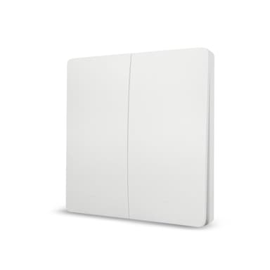 Intrerupator wireless Kinetic perete 2 canale 433MHz IP20 alb Delight