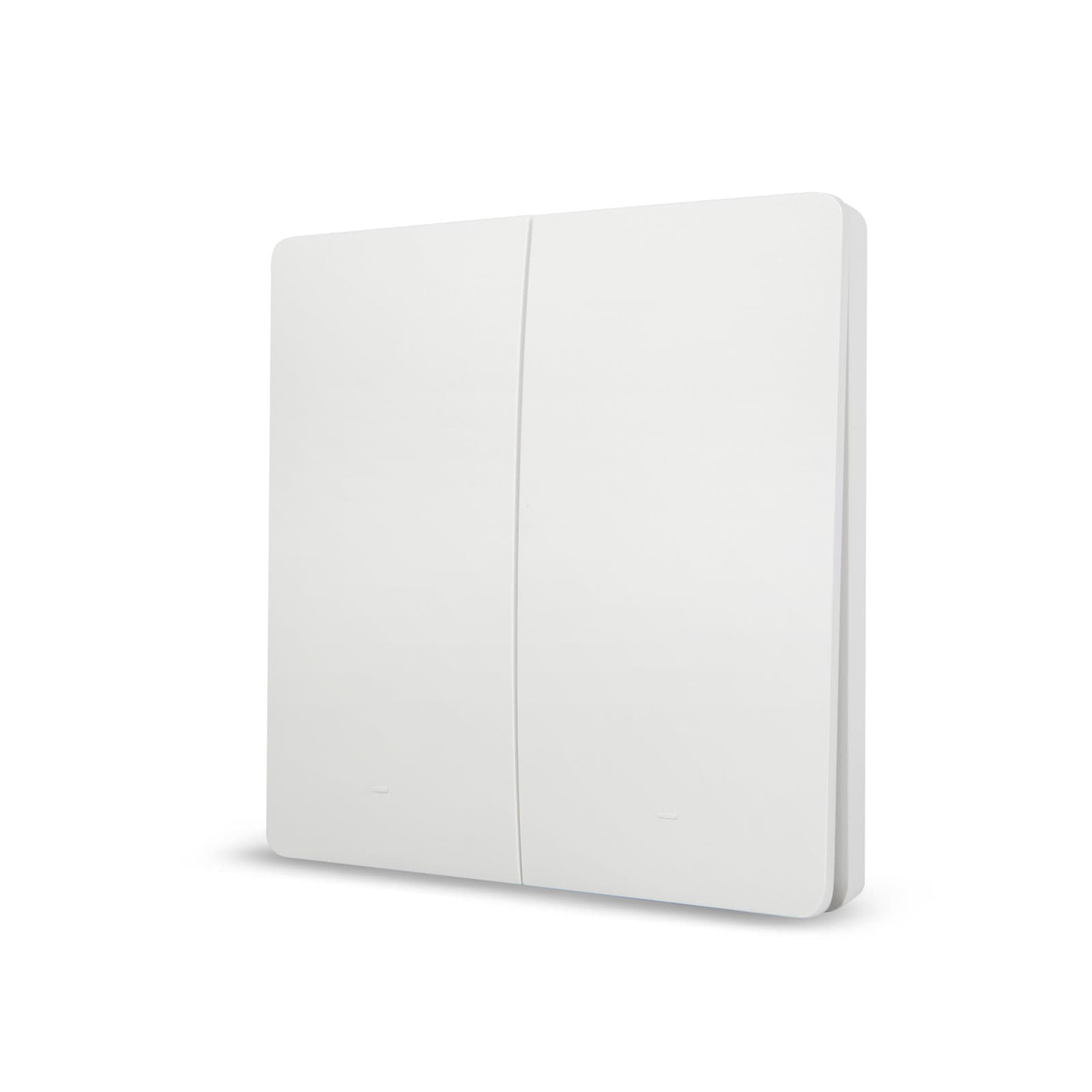 Intrerupator wireless Kinetic perete 2 canale 433MHz IP20 alb Delight — imagine 1