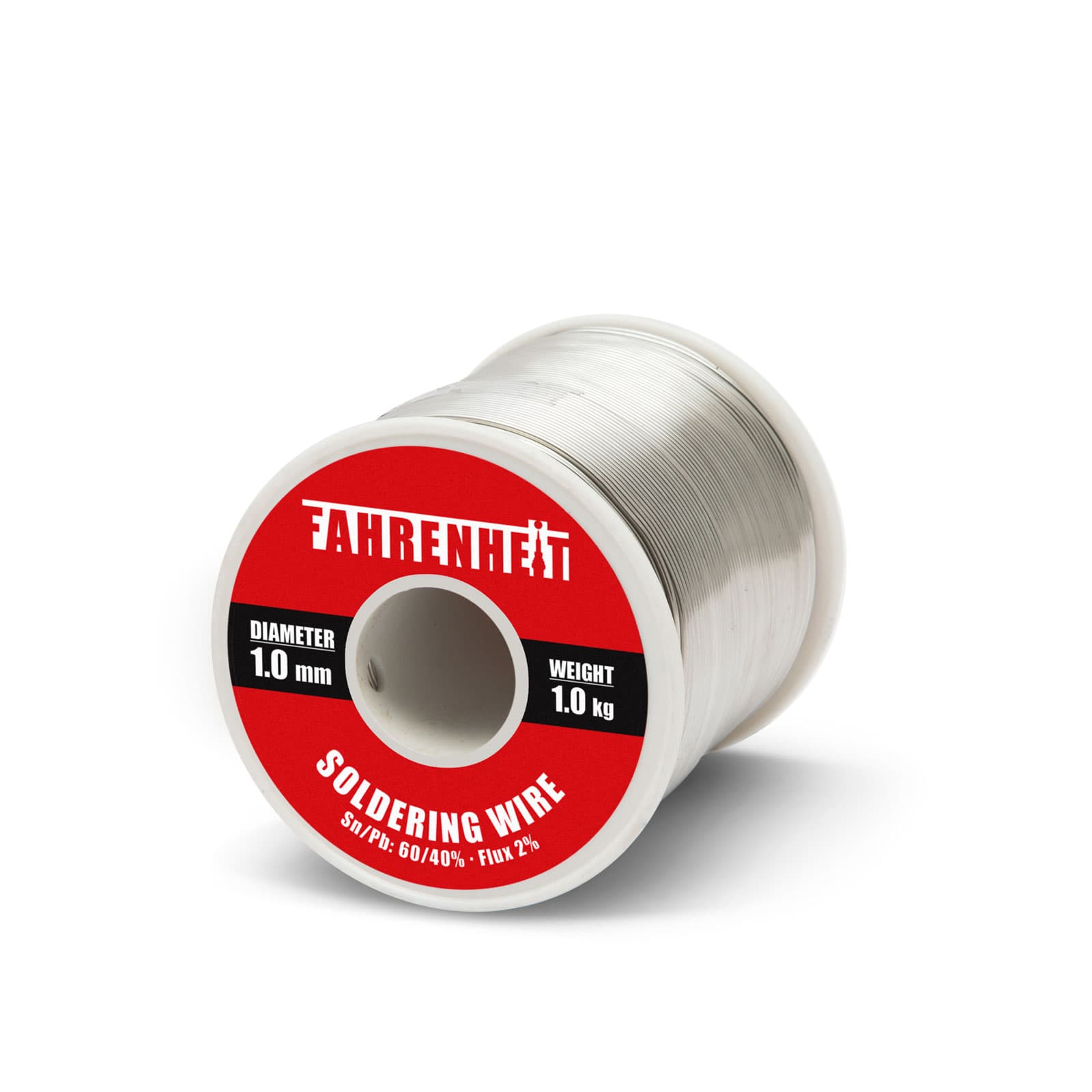 Staniu de lipit Fahrenheit profesional 1 mm 1 kg Sn60 Pb40 cu flux 2% pentru electronica — imagine 1