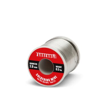 Staniu de lipit Fahrenheit 2 mm 0.5 kg Sn60 Pb40 flux 2% pentru electronica