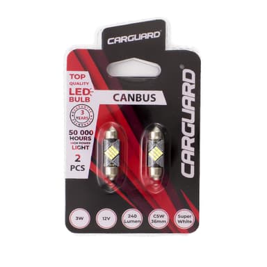 Bec LED auto Carguard C5W 39mm CANBUS 3W 240lm 6000K
