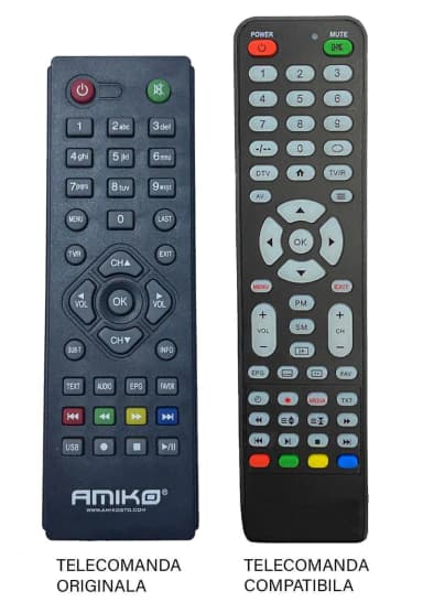 Telecomanda inlocuitoare compatibila pentru receptor Amiko T765 (676)