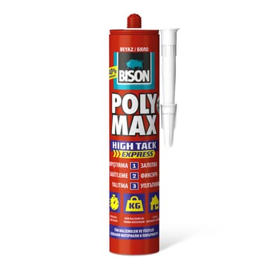 Adeziv si etansant universal Bison Poly Max, alb, 425 g, uscare rapida