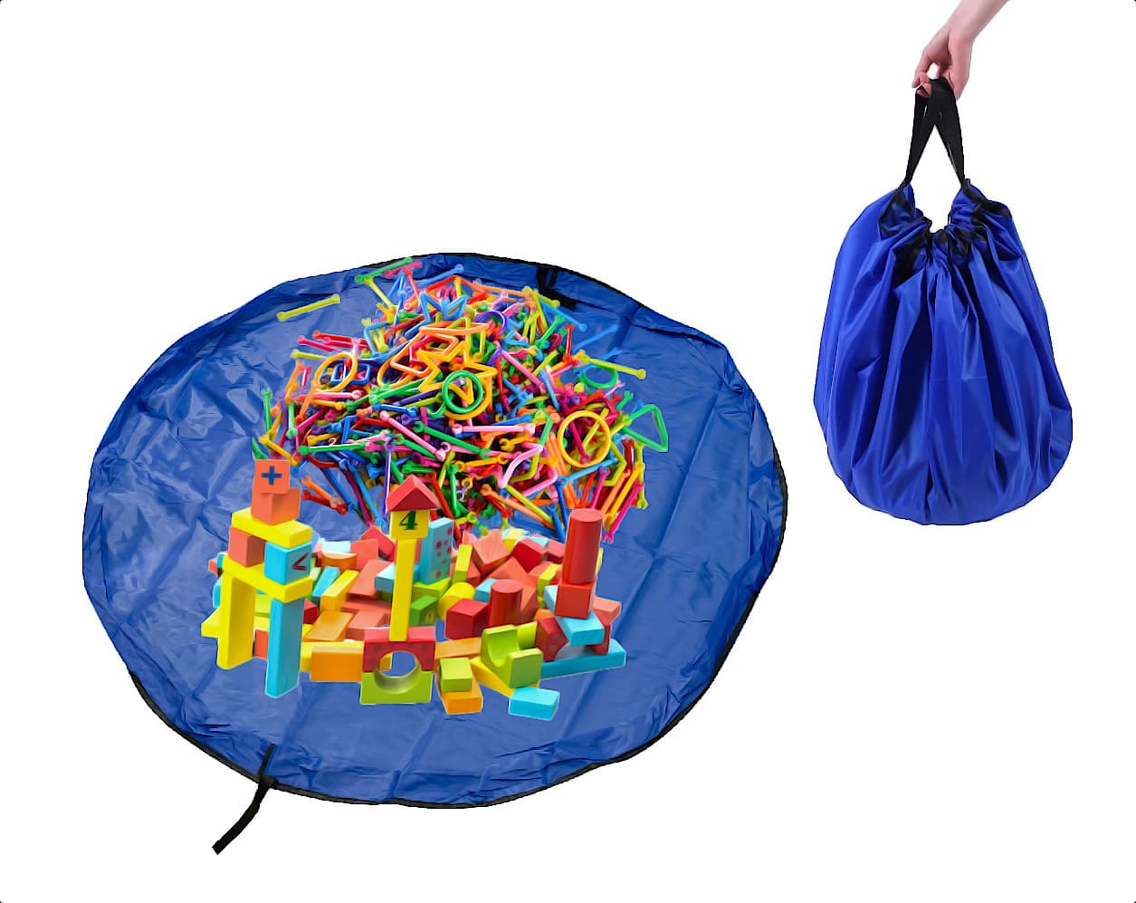 Covoras de joaca 2in1 Albastru Diametru 150cm — imagine 2