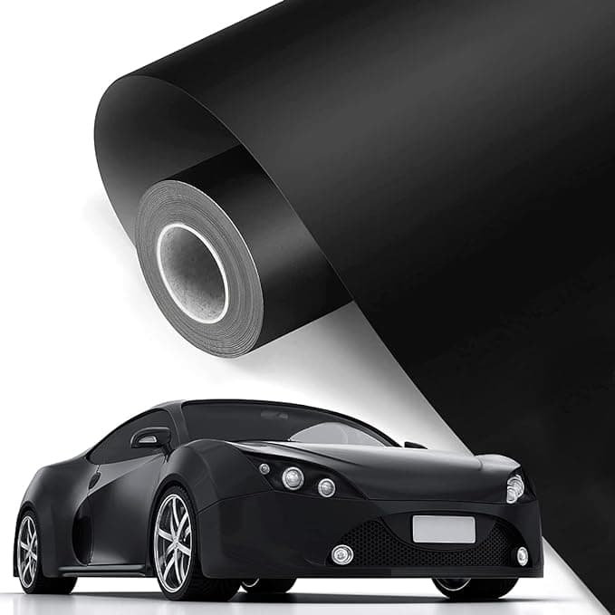 Folie auto pentru colantare integrala, Negru, Finisaj Mat, Tehnologie BUBBLE FREE, 3,0m x 1,52m — imagine 1