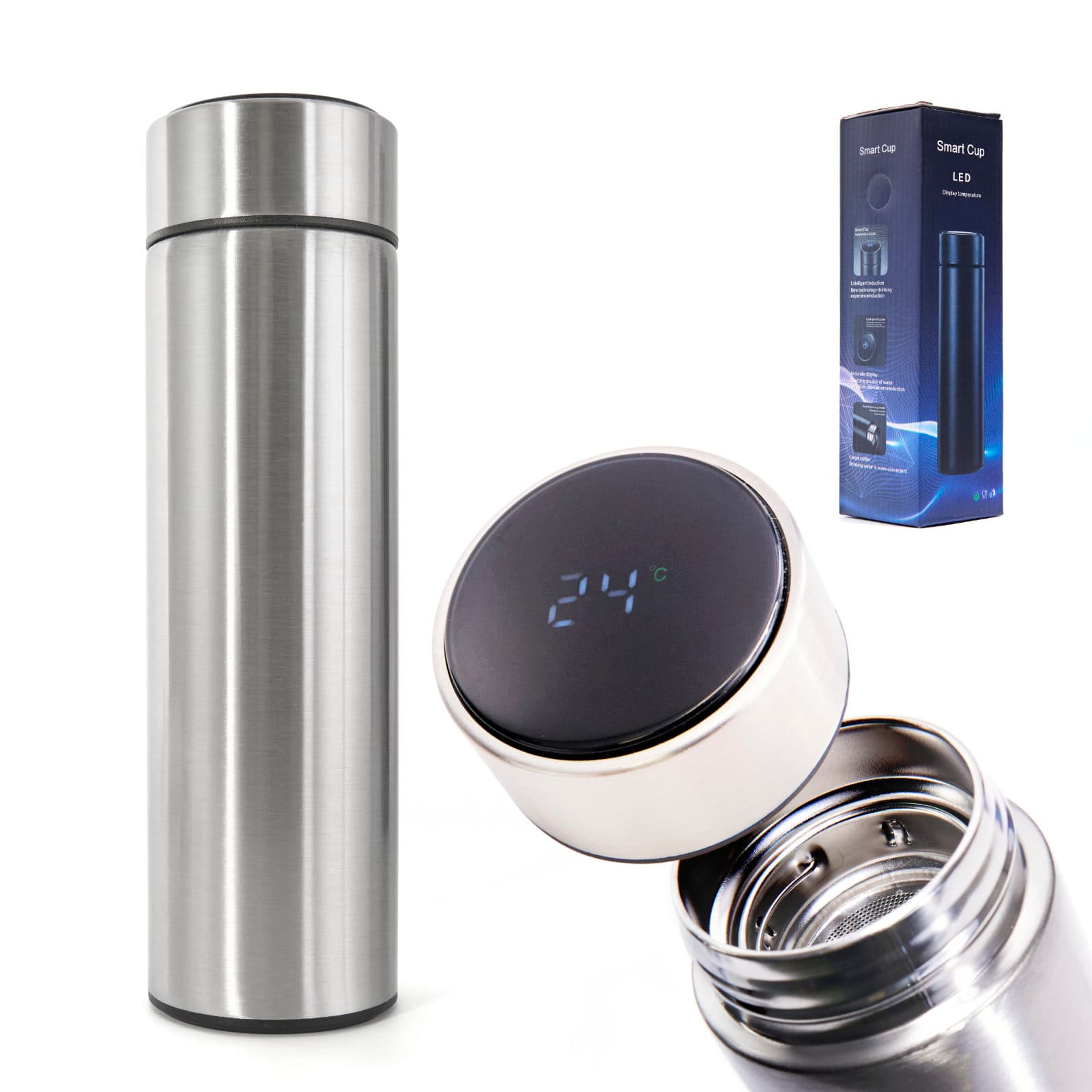 Recipient Termos SMART CUP LED 500ml cu afisaj temperatura — imagine 3