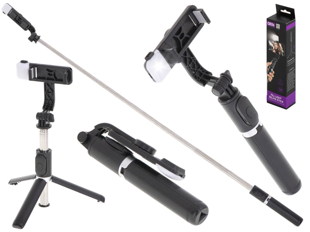 Selfie Stick Trepied Set 3in1 cu Lampa LED Conectare Bluetooth — imagine 8