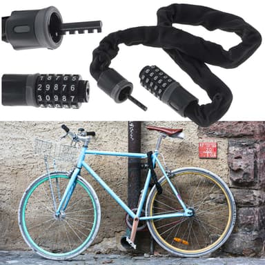 Antifurt bicicleta cod 5 cifre 90cm negru