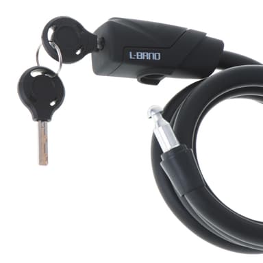 Antifurt biciclete, dispozitiv de blocare spiralat cu cheie, 150cm, negru