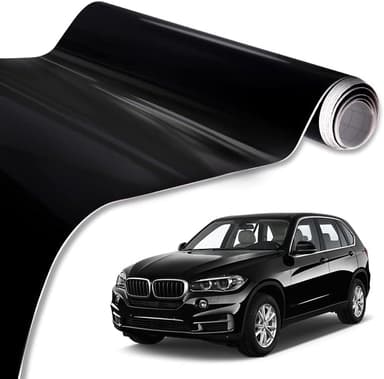 Folie auto pentru colantare integrala, Termoplastica, Negru, Finisaj Lucios, 3,0m x 1,52m
