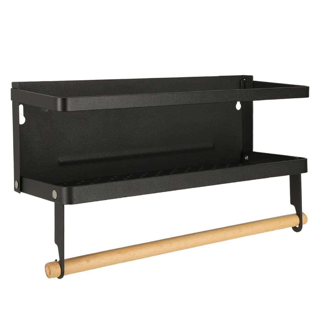 Raft magnetic de frigider 2in1 pentru condimente si prosop de bucatarie — imagine 3