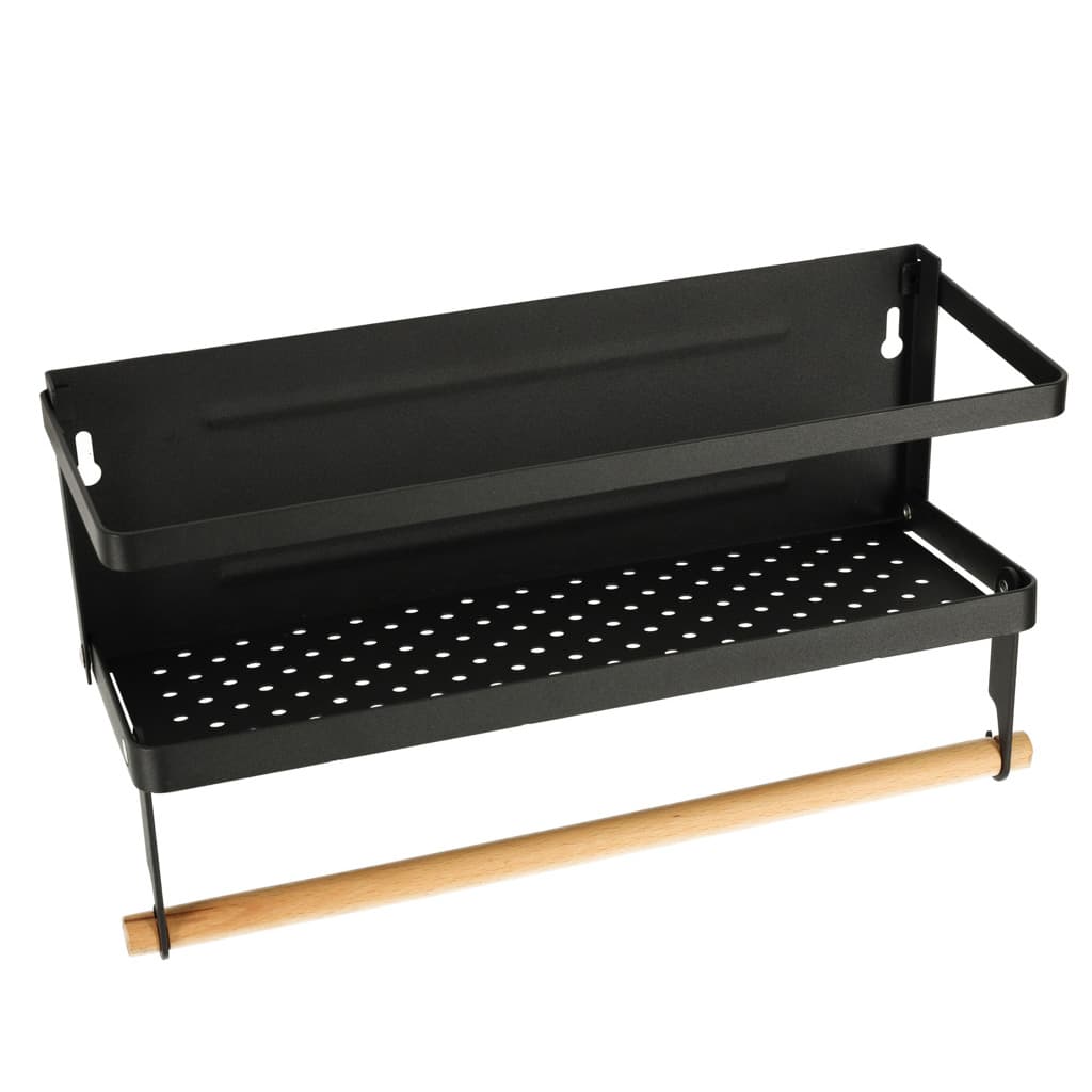 Raft magnetic de frigider 2in1 pentru condimente si prosop de bucatarie — imagine 5
