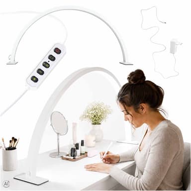 Lampa de birou LED pentru manichiura si cosmetica, alba