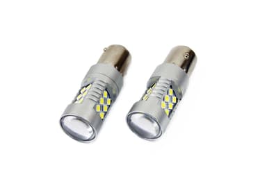 Set becuri auto LED CANBUS compatibil P21W BA15S 6.2W Alb 12/24V AMIO