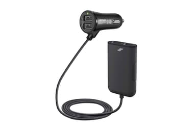 Incarcator auto AMIO fata-spate 4xUSB cu cablu