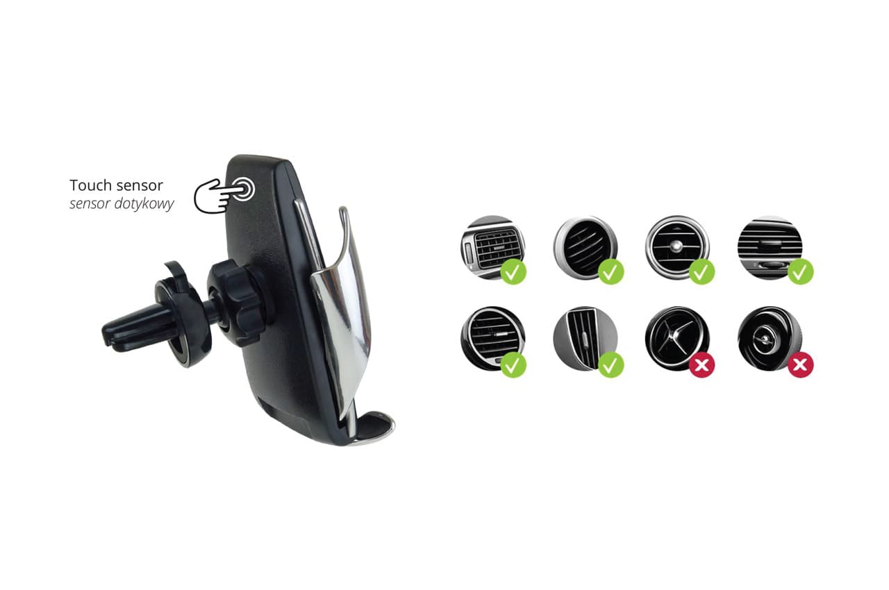 Suport auto pentru telefon cu incarcare wireless AMIO PHW-01 — imagine 3