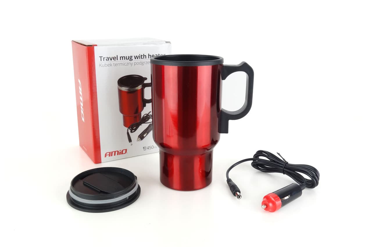 Cana termica cu functie de incalzire, AMIO, 12V, 450ml — imagine 1