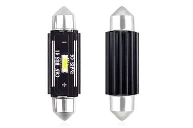 Becuri LED Set CANBUS sofit AMIO compatibil C5W 1 SMD 41mm Alb 12/24V pentru competitiile auto sau off-road