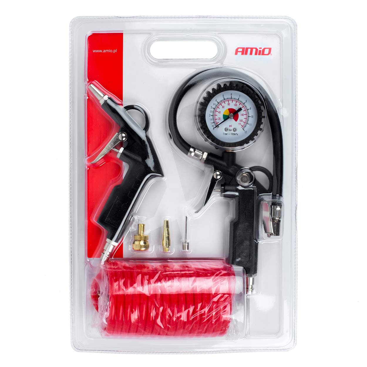 Set de instrumentele pneumatice AMIO 6 piese pentru umflare roti si suflare cabina camion — imagine 4
