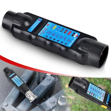 Tester Profesional AMIO pentru prize, fise si instalatii electrice remorca cu adaptoare 13/7 si 7/13