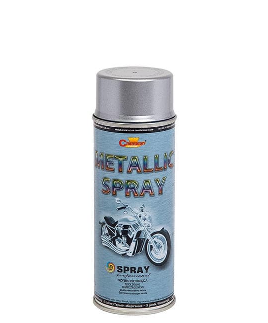Spray Vopsea Champion Color 400ml Metalizat Acrilic Argintiu — imagine 1