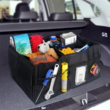 Organizator portbagaj auto cu 9 buzunare, 55 x 38 x 26cm, neagra