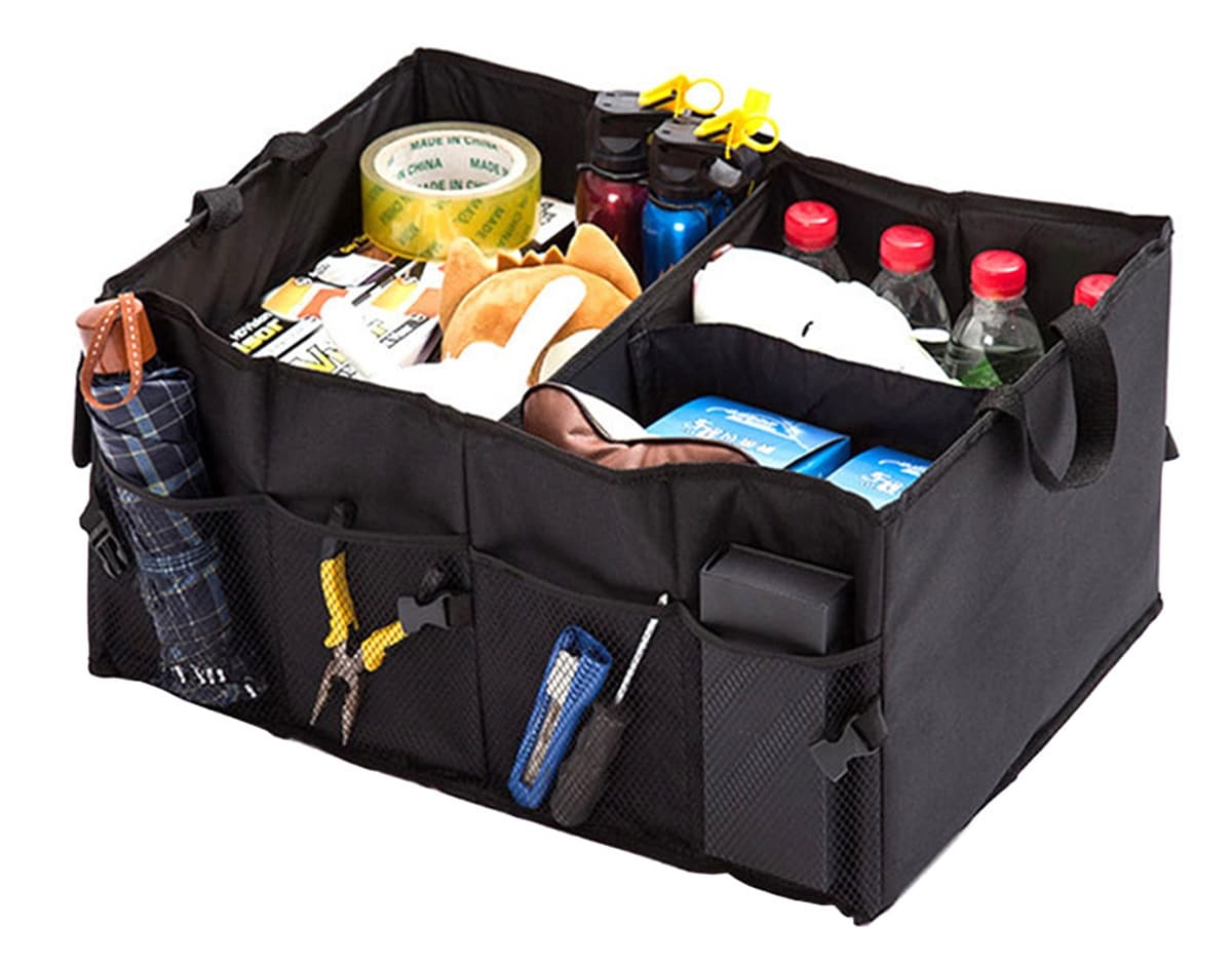 Organizator portbagaj auto cu 9 buzunare, 55 x 38 x 26cm, neagra — imagine 2