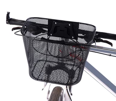Cos metalic pentru bicicleta cu maner, montare rapida
