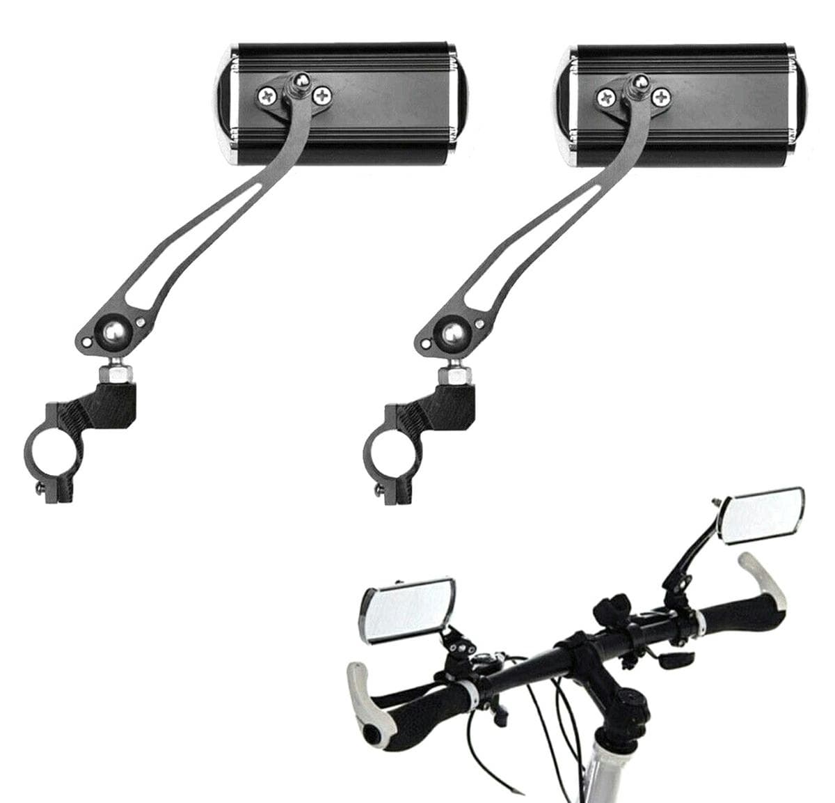 Set 2 oglinzi retrovizoare pentru bicicleta, trotineta, scuter — imagine 4