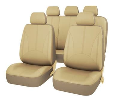 Huse scaun auto Set 11 Universale din piele ecologica Bej