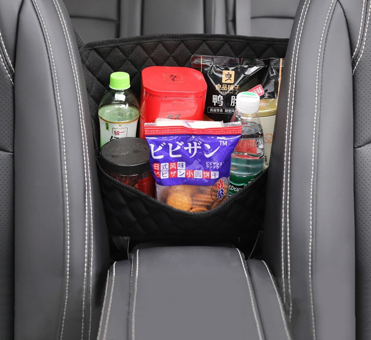 Organizator scaun auto sacosa neagra — imagine 6