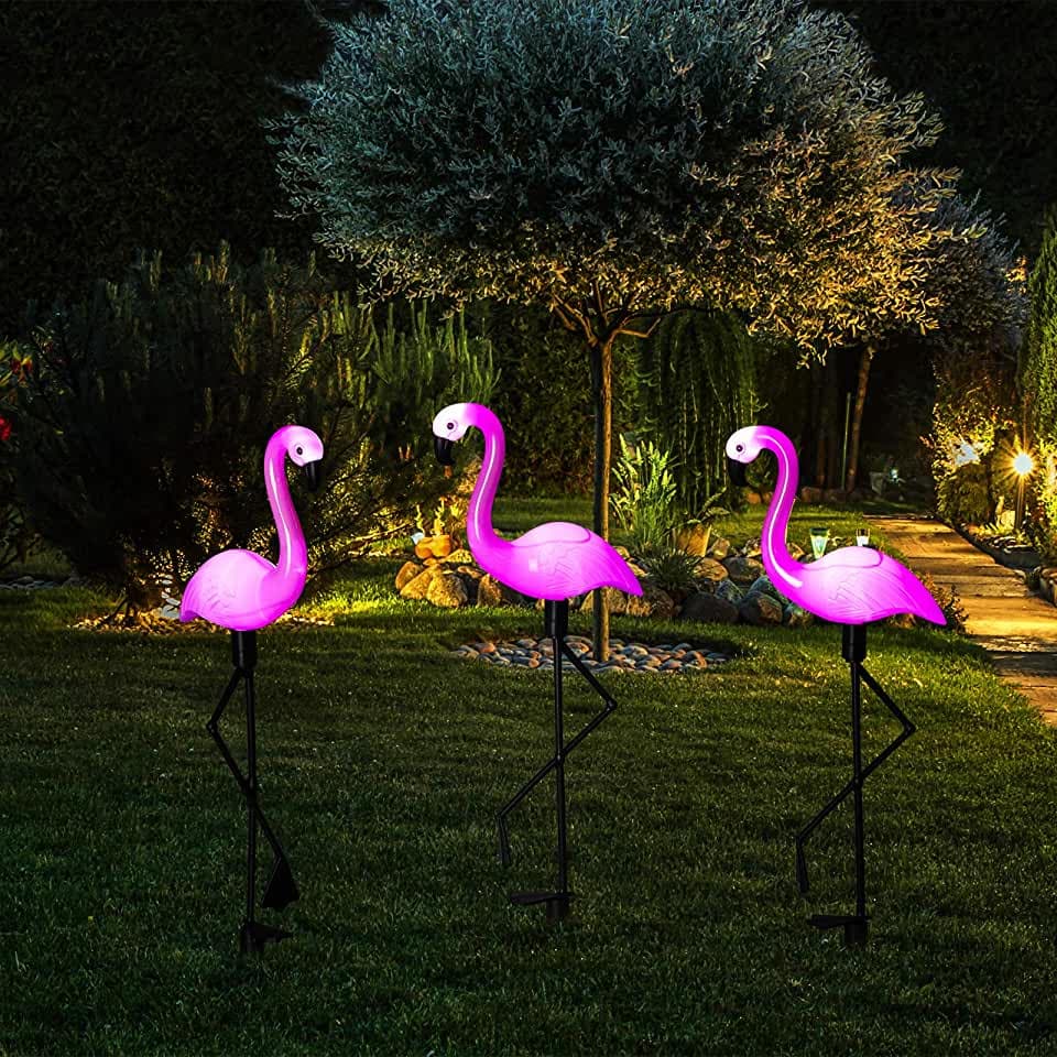 Set 3 x Lampa Solara estetica exterioara de gradina model Flamingo — imagine 4