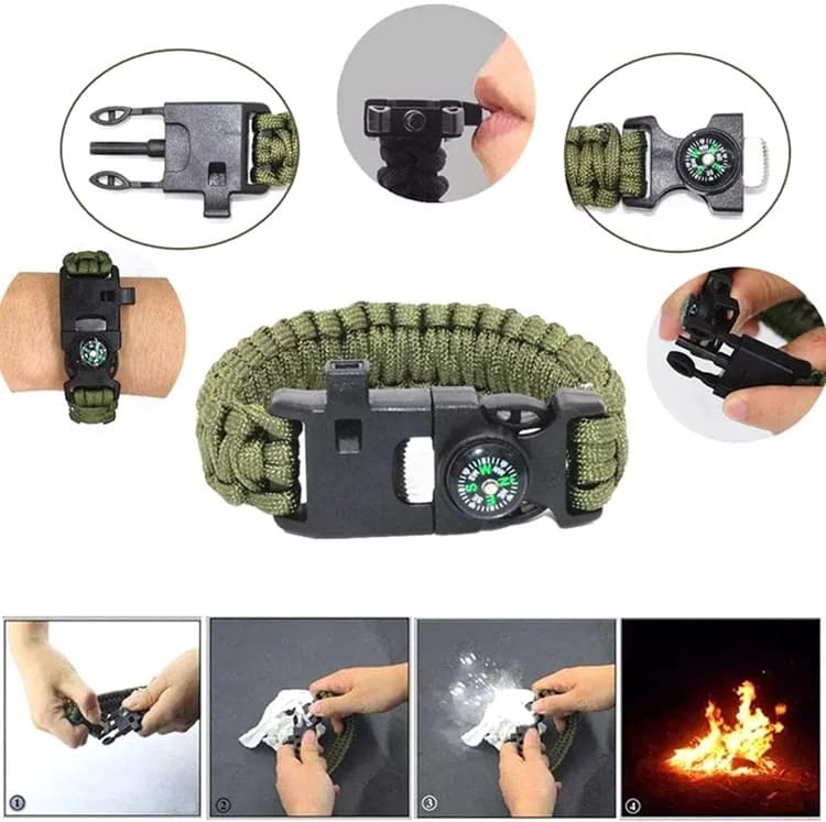 Kit de supravietuire 18-in-1 pentru camping, calatorii, offroad, ATV, SSV — imagine 4