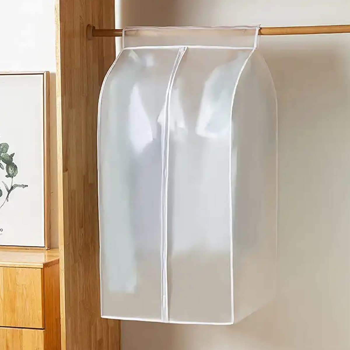 Organizator protectie haine transparent material textil dimensiune 90 x 60 x 50 cm — imagine 1