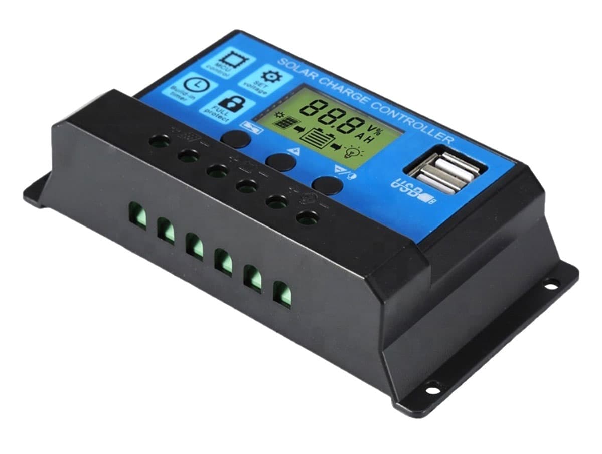 Controler Regulator incarcare panou solar 12-24V 20A mini dual USB — imagine 4