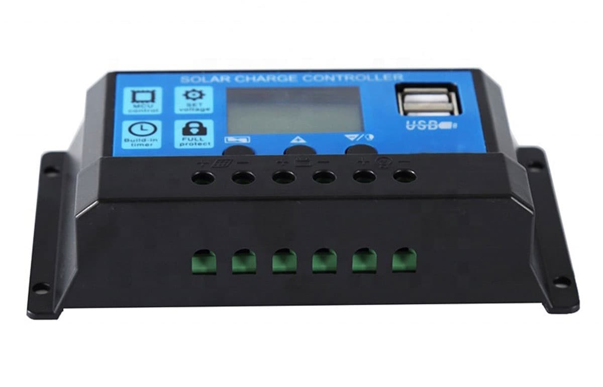 Controler Regulator incarcare panou solar 12-24V 20A mini dual USB — imagine 5