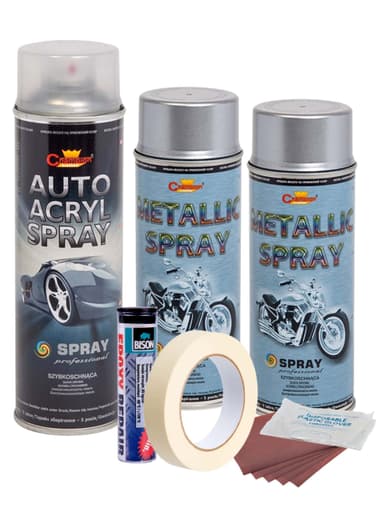 Kit reparatie si vopsire jante AVEX.ro Argintiu Metalizat