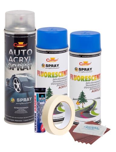 Kit reparatie si vopsire jante AVEX.ro Albastru Fluorescent