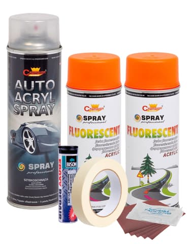 Kit reparatie si vopsire jante AVEX.ro Orange Fluorescent