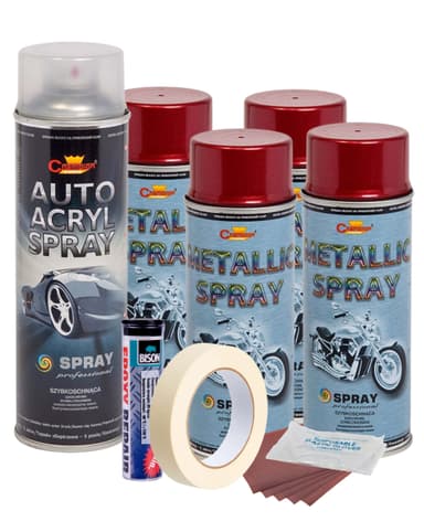 Kit reparatie si vopsire jante AVEX.ro Rosu Burgundy Metalizat