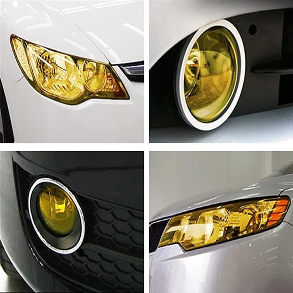 Folie protectie Oracal faruri stopuri auto galben — imagine 3