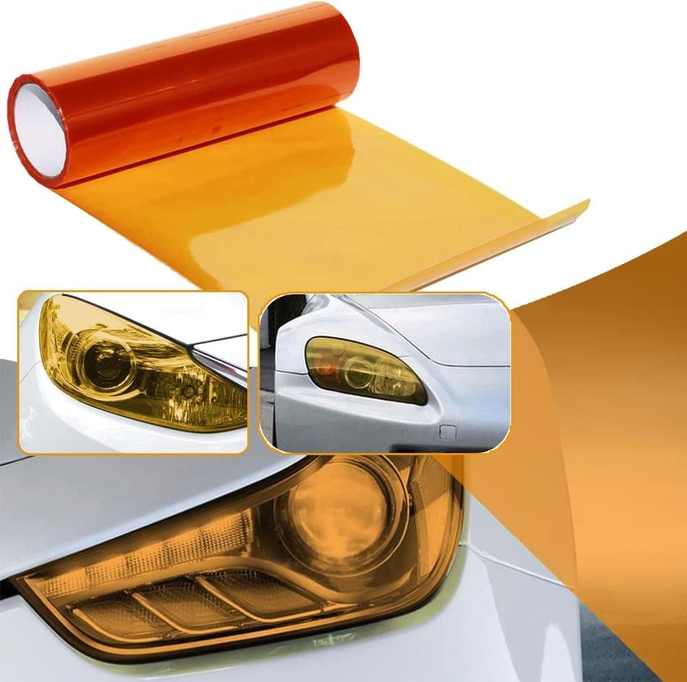 Folie protectie faruri auto Oracal Orange 034 — imagine 2