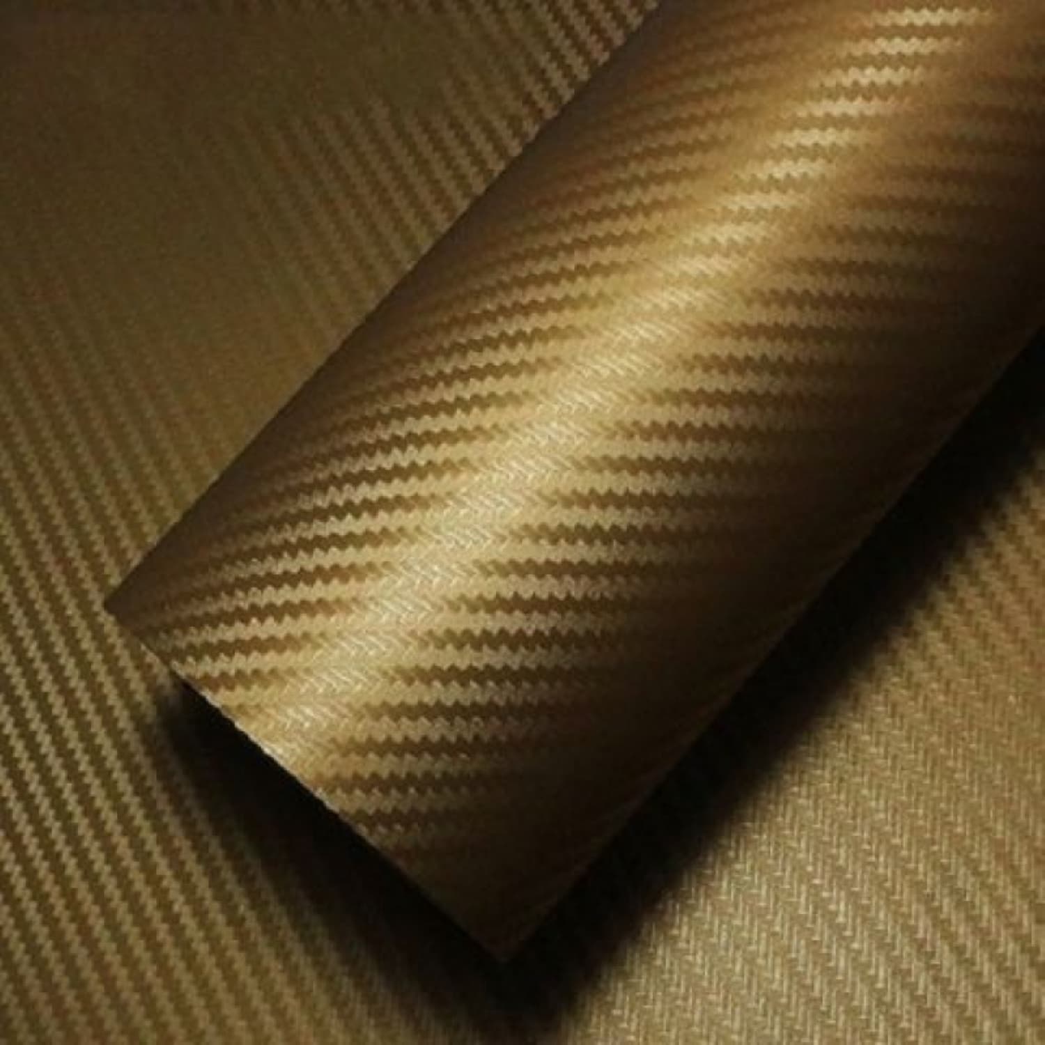 Folie colantare auto Carbon 3D Gold — imagine 1